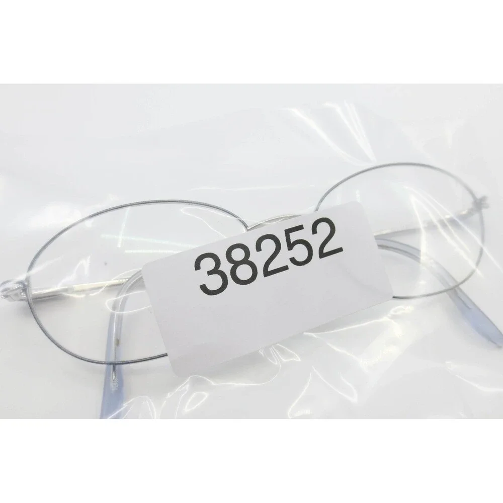Manzini Eyewear Sea Mist 108 Titanium Oval Silver Frames 51-16-140 Demo Lenses